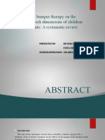 Effects of Lip Bumper Therapy On The Mandibular Arch Dimensions of Children and Adolescents: A Systematic Review