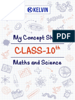 My Concept Sheet Maths and Science: CLASS-10