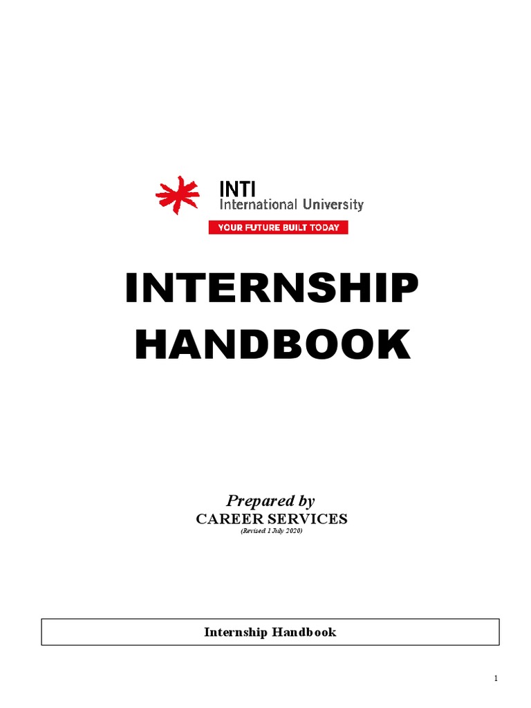 Internship Handbook Overview | PDF | Internship | Job Hunting