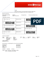 Lion Air Eticket Itinerary / Receipt: Mnur/M Nur MR