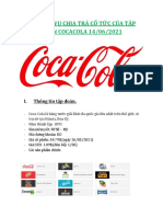 THƯƠNG VỤ CHI TRẢ CỔ TỨC CỦA TẬP ĐOÀN COCACOLA 14 6 21