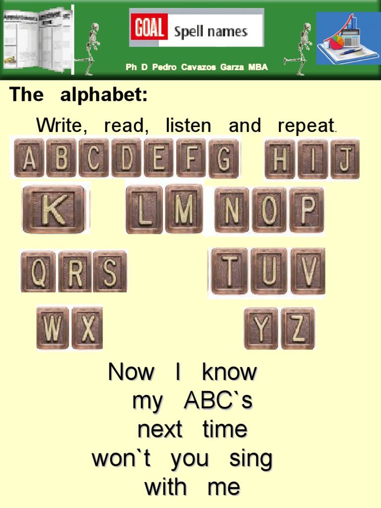 Now I Know My ABC's Next Time Won't You Sing With Me | PDF | Language ...