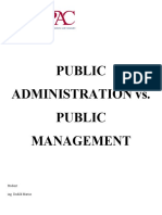 Public Management Vs Public Administration