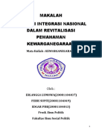 Makalah - Urgensi Integrasi Nasional Dalam Revitalisasi Pemahaman Kewarganegaraan".