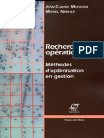 379353811 Recherche Operationnelle Methodes d Optimisation en Gestion PRESSES de L ECOLE DES MINES