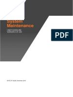 System Maintenance: User Guideline
