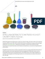 ALGAE WORLD NEWS Spirulina Extracts To Witness Highest Growth Rate in 2016