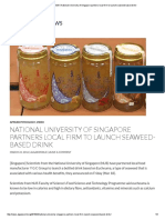 ALGAE WORLD NEWS National University of Singapore Partners Local Firm To Launch Seaweed-Based Drink