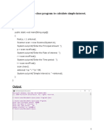 Code:: Q1:Write A Simple Class Program To Calculate Simple Interest