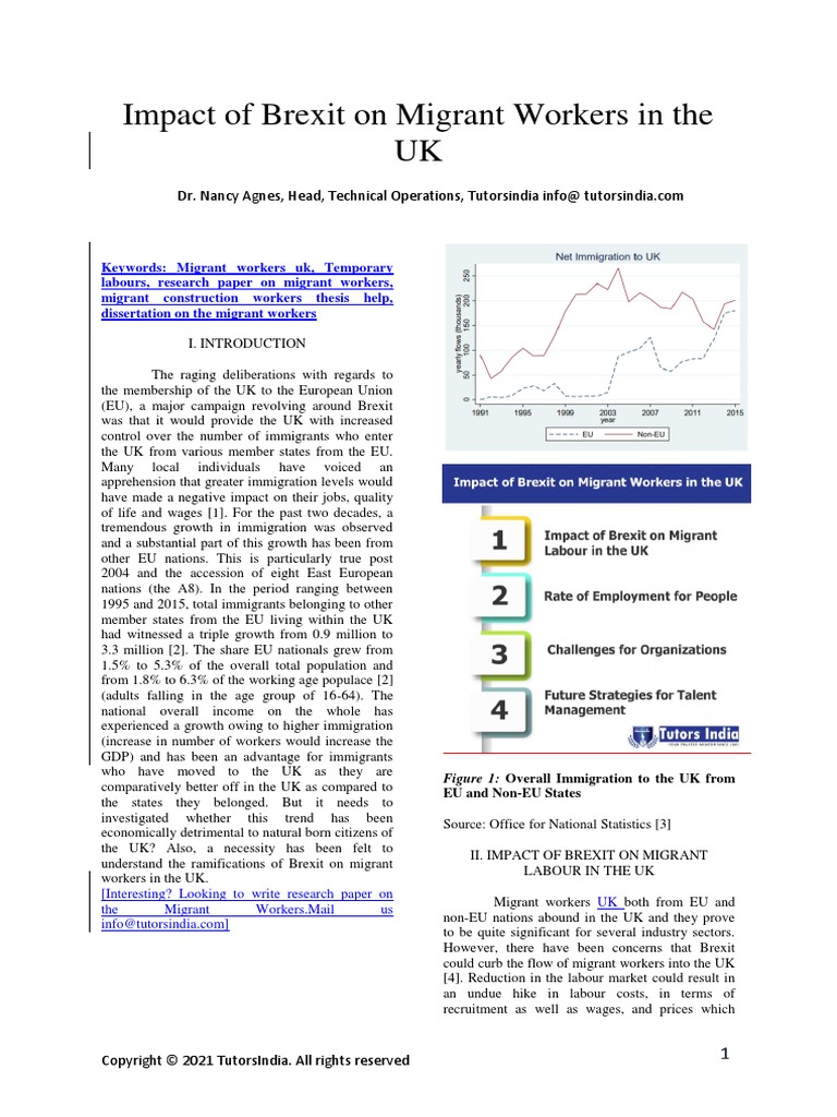 Impact of Brexit On Migrant Workers in The UK | PDF | Immigration ...