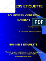 Business Etiquette Politeness Courtesy Manners