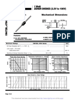 Description Mechanical Dimensions: 1 Watt ZENER DIODES (3.3V To 100V)