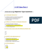 Networking C-CAT Ques Part-1: Newtworking Objective Type Questions