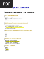 Networking C-CAT Ques Part-1: Newtworking Objective Type Questions