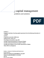 Working Capital Management Problems and Solutions