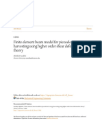 Finite Element Beam Model For Piezoelectric Energy Harvesting Usi