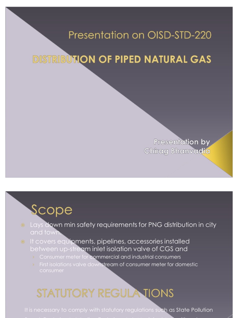Presentation On OISD-STD-220 | PDF | Pipeline Transport | Valve