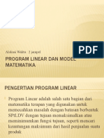 Program Linear Dan Model Matematika