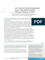 A Sports-Based Youth Development Program, Teen Mental Health, and Physical Fitness - An RCT