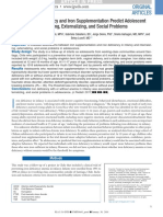 Infant Iron Deficiency and Iron Supplementation Predict Adolescent Internalizing, Externalizing, And Social Problems