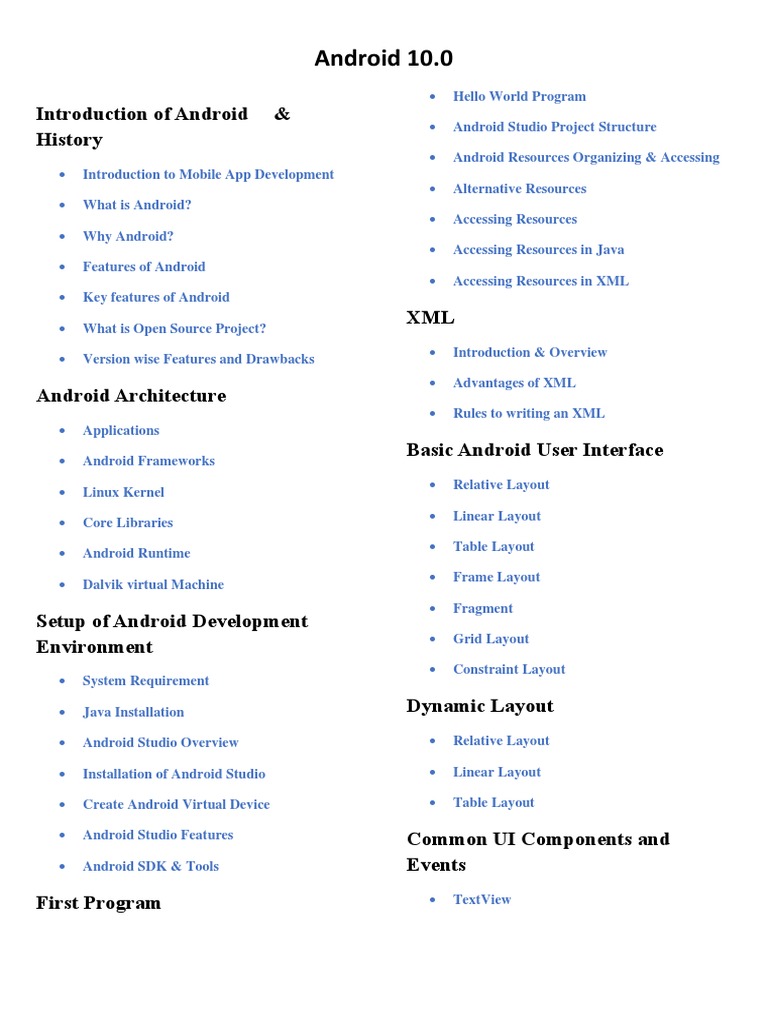 Android Mobile App Development Guide | PDF | Android (Operating System ...