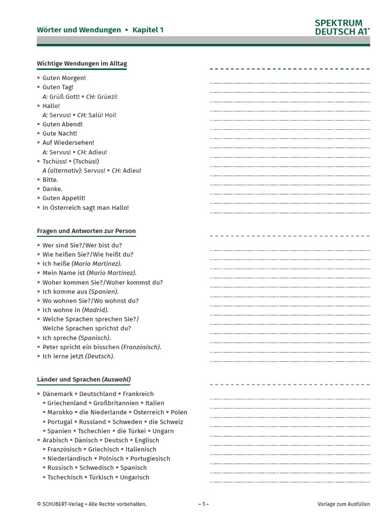 Spektrum Deutsch A1 + PDF