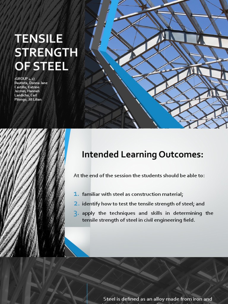 Determining the Tensile Strength of Steel A Study on the Properties