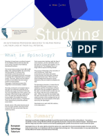 Studying Spinology Brochure Europe