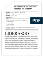 Formación de soldados en liderazgo y valores