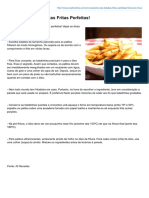 Dicas para batatas fritas perfeitas