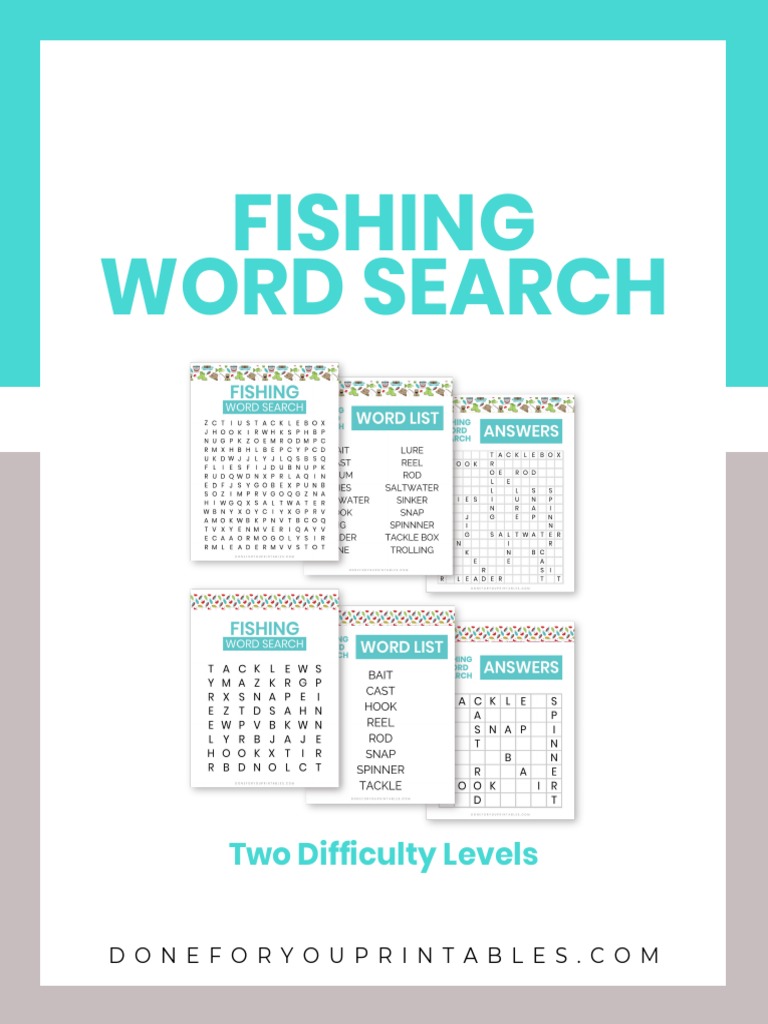 Famous Duos Crossword Fishing Word Search Download Free PDF