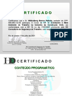 Certificado de Treinamento de NR 35