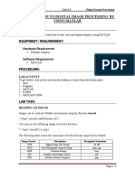 Introduction To Digital Image Processing by Using Matlab: Objectives