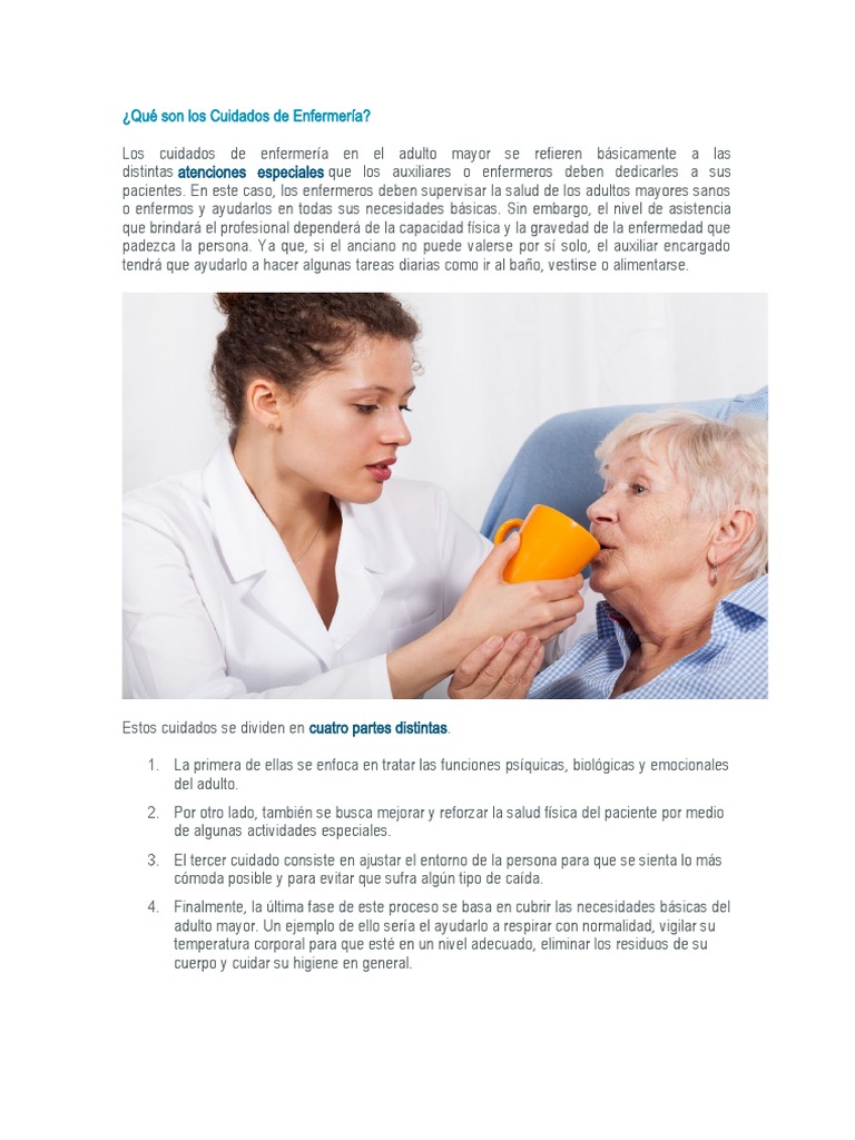 Cuidados de Enfermería en Adultos Mayores | PDF | Vejez | Depresión ...