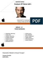 Speech Analysis OF Steve Job's: Seminar Series