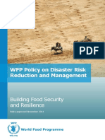 WFP Policy On Disaster Risk