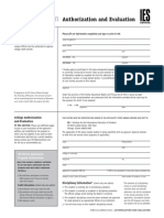 IES Authorization and Evaluation Forms