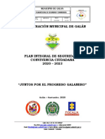 Plan Integral de Seguridad y Convivencia Ciudadana 2020 - 2023 Juntos Por El Progreso Galanero