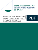 Guide de Gestion de La Qualité Dans Les Laboratoires de Biologie Médicale Version Finale 31-10-2017