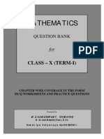 Maths Class X Question Bank For Term I