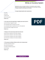 Mcqs On Excretory System