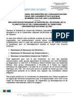 Déclaration ON-111e-Conseil des ministres OEACP