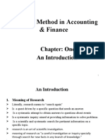 Research Methods in Accounting & Finance Chapter 1 Introduction