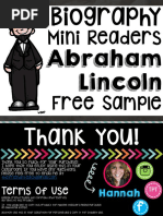Mini Readers: Biography Abraham Lincoln