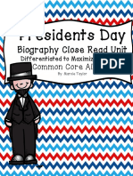 Presidents Day: Biography Close Read Unit
