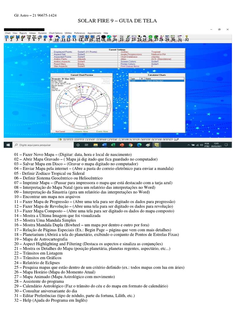 Guia de Uso do Solar Fire 9 | PDF | Lua | Astronomia