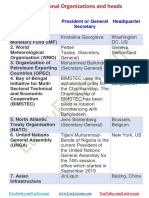 List of All International Organizations and Heads PDF