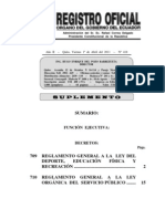 Reglamento de Ley de Servicio Público