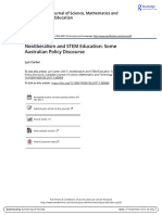 Neoliberalism and STEM Education: Some Australian Policy Discourse