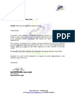 Carta Reglamento Interno de Trabajo